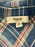 Kensie 100% Cotton Plaid Blue Long Sleeve Button-Down Shirt Size M - photo 7