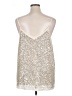 Entro 100% Polyester Silver Sleeveless Top Size XL - photo 2