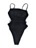 Cupshe Solid Black One Piece Swimsuit Size M - photo 2
