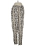 H&M 100% Viscose Animal Print Silver Casual Pants Size 4 - photo 1