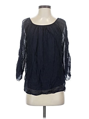 Tempo Paris 3/4 Sleeve Silk Top (view 1)