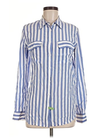 Equipment Long Sleeve Silk Top (view 1)
