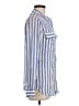 Equipment 100% Silk Stripes Blue Long Sleeve Silk Top Size M - photo 4