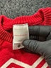 Hanna Andersson 100% Cotton Chevron-herringbone Red Pullover Sweater Size 12-18 mo - photo 3