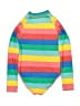 Crewcuts Stripes Pink One Piece Swimsuit Size 8 - photo 2