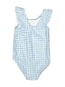Carter's Checkered-gingham Blue One Piece Swimsuit Size 3T - photo 1