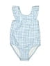 Carter's Checkered-gingham Blue One Piece Swimsuit Size 3T - photo 2