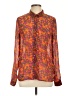 Volcom 100% Polyester Floral Orange Long Sleeve Blouse Size L - photo 1