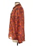 Volcom 100% Polyester Floral Orange Long Sleeve Blouse Size L - photo 5