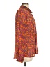 Volcom 100% Polyester Floral Orange Long Sleeve Blouse Size L - photo 4