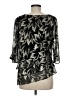 Alex Evenings Floral Black 3/4 Sleeve Blouse Size M - photo 2