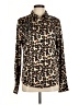 Ofeefan Animal Print Brown Long Sleeve Blouse Size M - photo 1