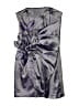 Jessica McClintock Metallic Silver Purple Cocktail Dress Size 6 - photo 1