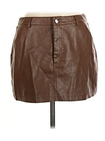 Boohoo Faux Leather Skirt (view 1)