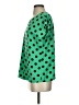 Halogen 100% Polyester Polka Dots Green Short Sleeve Blouse Size S - photo 5