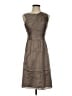 J.Crew 100% Silk Solid Brown Cocktail Dress Size 2 - photo 1