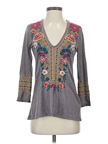Johnny Was 3/4 Sleeve Top (view 1)