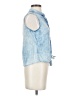 Bella Dahl 100% Cotton Blue Sleeveless Button-Down Shirt Size XS - photo 4