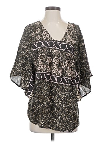 Sunner 3/4 Sleeve Silk Top (view 1)