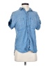Cloth & Stone 100% Lyocell Blue Short Sleeve Button-Down Shirt Size XS - photo 1