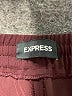 Express 100% Polyester Color Block Burgundy Casual Pants Size XS - photo 7