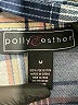 Polly & Esther 100% Polyester Plaid Blue Long Sleeve Blouse Size M - photo 7