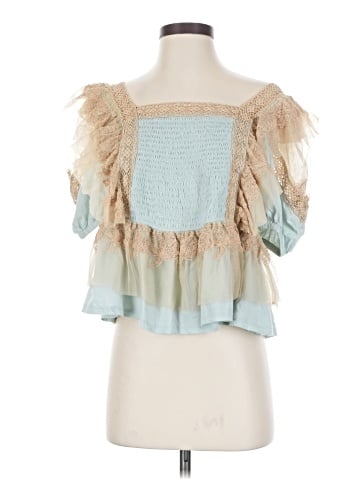 Forever That Girl for Anthropologie Short Sleeve Blouse (view 1)