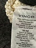 Vince. Argyle Solid Ivory Long Sleeve Top Size M - photo 8