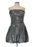 Alex & Sophia 100% Polyester Metallic Silver Cocktail Dress Size 13 - 14 - photo 1