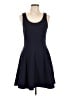 Everly Solid Blue Casual Dress Size L - photo 1