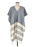 Tribe Alive 100% Cotton Gray Blue Poncho One size - photo 1