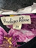 Indigo Rose 100% Rayon Floral Black 3/4 Sleeve Blouse Size 2X - photo 7