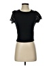 Aqua Black Short Sleeve Top Size S - photo 1