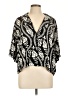 H&M 100% Rayon Black Short Sleeve Blouse Size L - photo 1