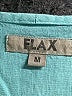 Flax 100% Linen Solid Teal 3/4 Sleeve Top Size 10 (M) - photo 7