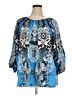 Ali Miles 100% Polyester Blue 3/4 Sleeve Blouse Size 1X - photo 1