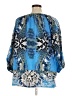 Ali Miles 100% Polyester Blue 3/4 Sleeve Blouse Size 1X - photo 2
