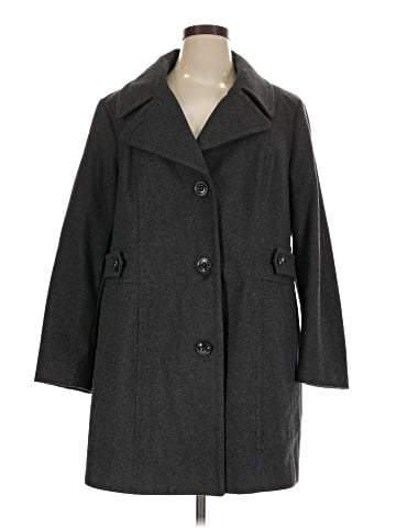 Anne Klein Wool Coat (view 1)
