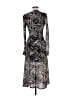 Topshop 100% Polyester Animal Print Silver Casual Dress Size 6 - photo 2