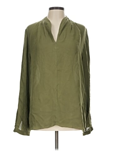 Elie Tahari Long Sleeve Silk Top (view 1)