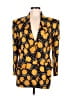 Anne Klein II 100% Silk Polka Dots Yellow Silk Blazer Size 6 - photo 1