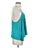 Sun & Shadow 100% Rayon Teal Sleeveless Blouse Size S - photo 4