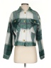 Unbranded 100% Polyester Plaid Green Jacket Size S - photo 1