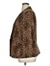 Ann Taylor LOFT 100% Polyester Animal Print Brown Blazer Size 14 Petite - photo 5