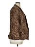Ann Taylor LOFT 100% Polyester Animal Print Brown Blazer Size 14 Petite - photo 4