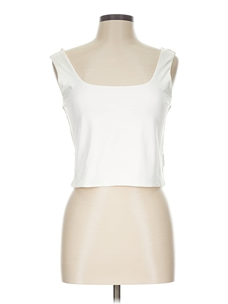 Pre-owned Blue Rain Tank Top Ivory Strapless Neckline Tops