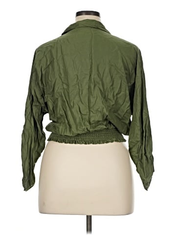 Indulge 3/4 Sleeve Button-Down Shirt (view 2)