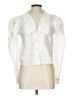 Zara 100% Baumwolle Ivory Long Sleeve Blouse Size L - photo 1