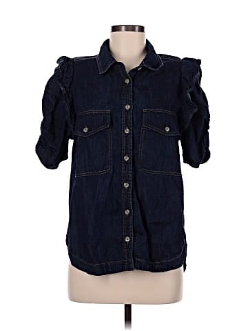 Pilcro 3/4 Sleeve Button-Down Shirt (view 1)