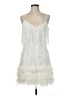 Unbranded 100% Polyester Ivory Cocktail Dress Size M - photo 1